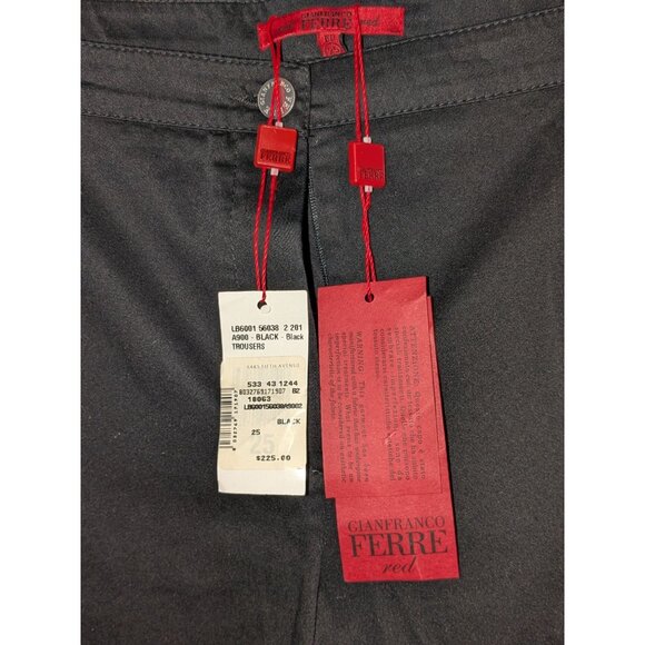 Gianfranco Ferre Womens Black Bootcut Trousers Size 14 NWT - Picture 7 of 13
